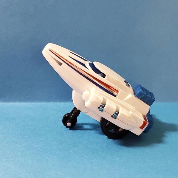 vintage SL Uk design USAF Friction Action Jet Plane - White & Blue - Picture 1 of 7